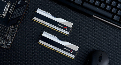 G.Skills Trident Z5 RGB 32GB (2x16GB) DDR5 PC5-48000 6000MHz CL40-40-40-96 1.35V Intel XMP 3.0 gaming ram memory - silver G.Skills Trident Z5 RGB 32GB (2x16GB) DDR5 PC5-48000 6000MHz CL40-40-40-96 1.35V Intel XMP 3.0 gaming ram memory - silver